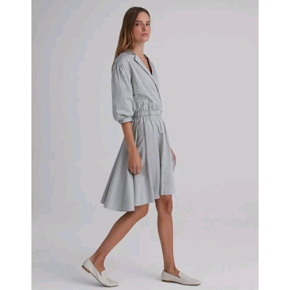 Club Monaco Collared A-line Dress Size 10 Cavier - Picture 8 of 11